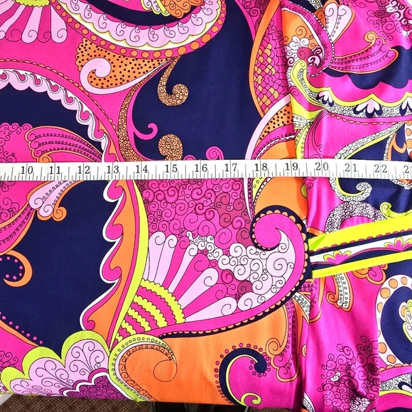 Trina Turk FRENCH RIVIERA Swim Cover Up Tunic Dress Pink Blue L Paisley Pink - Picture 5 of 7